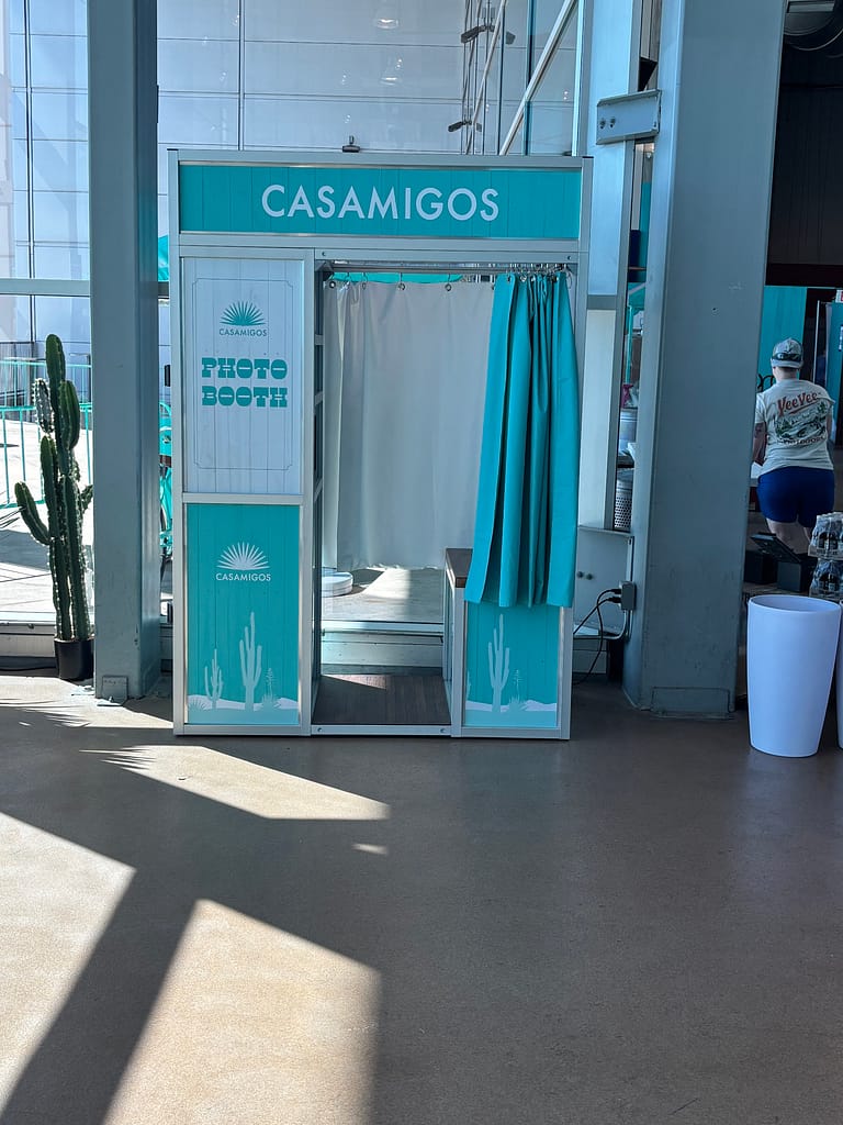 A fully branded self-serve booth experience designed for high traffic and seamless guest use.